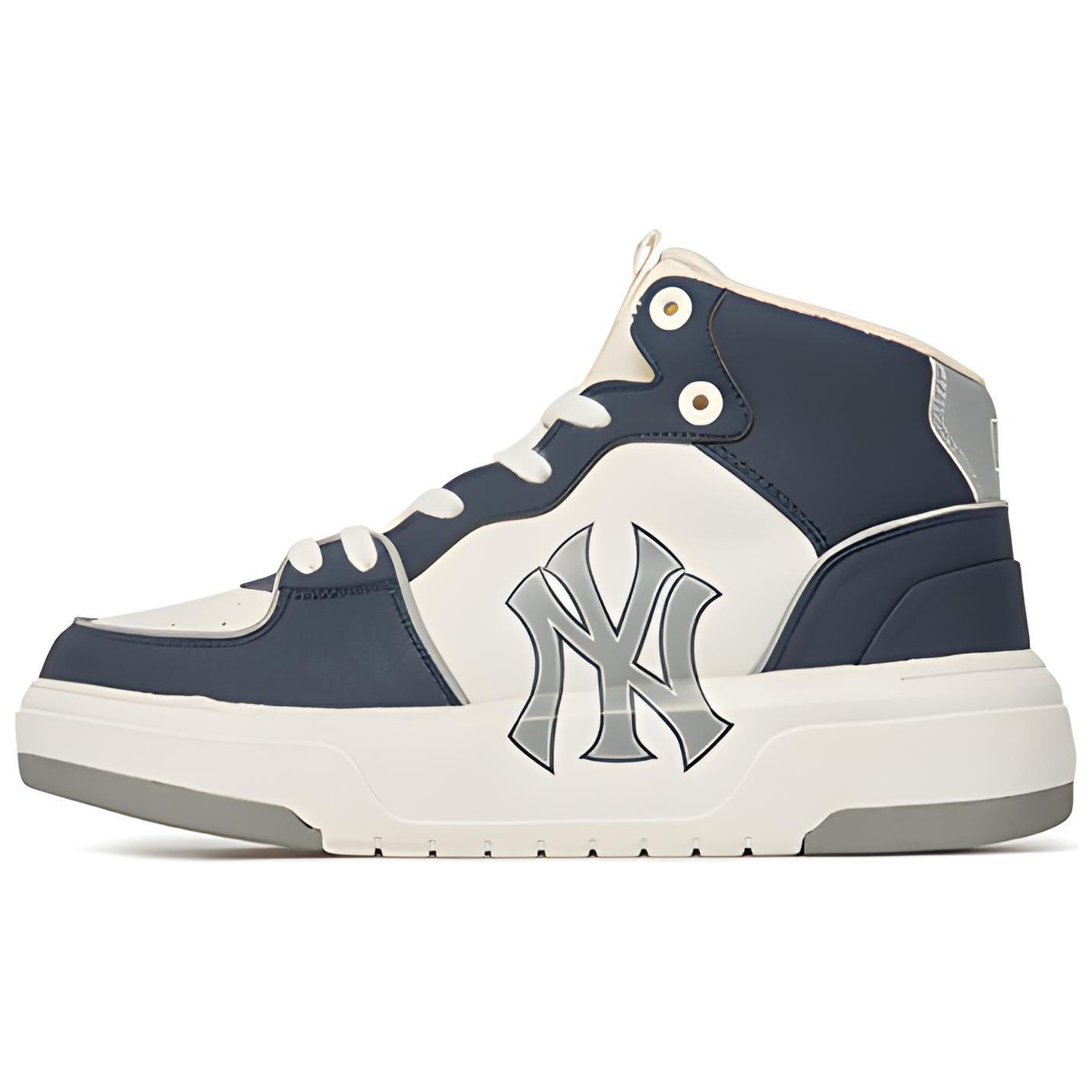 

New MLB Chunky Liner Slip Resistant Cushioning Wear Resistant Lightweight High Top Skateboard Shoes Unisex Marine Blue 3ASXCB12N-50NYD 41