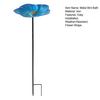 Metall Blume Gartenstecker Vogelbad Vintage Außen Bienen Tränke Station 25,6" Abnehmbarer Schmetterlings Futterspender Bad Schale für Außen Garten Rasen Dekor