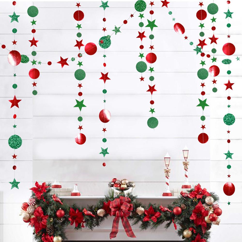 2x Nordic Disc Star Paper Garland String Ornament Hanging Banner Chirstmas Party 2x Nordic Disc Star Paper Garland String Ornament Hanging Banner Chirstmas Party
