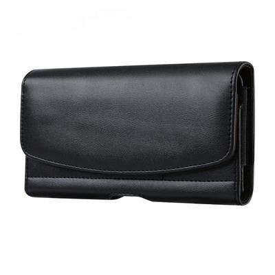 Men's Multifunctional Waist Bag Horizontal Flip Cover Leather Belt Mobile Waist Bag Lnsert Card Hanging Waist Magnetic Suction Phone Case Coin Purse