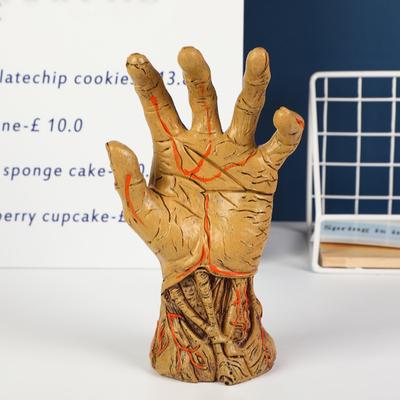 Yousheng Zombie Hand Statue Keys Organizer Jewelry Holder Palm Resin Figurine Sculpture Halloween Home Office Desktop Ornament