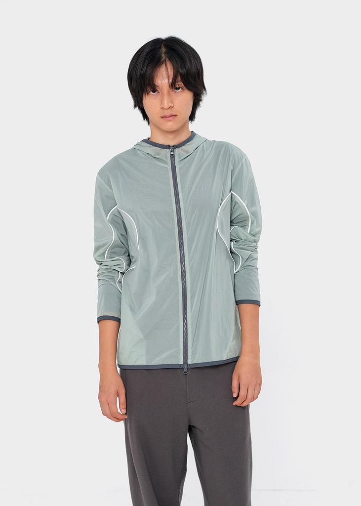 Irregular Para Light Hood Zip-Up (Jade)