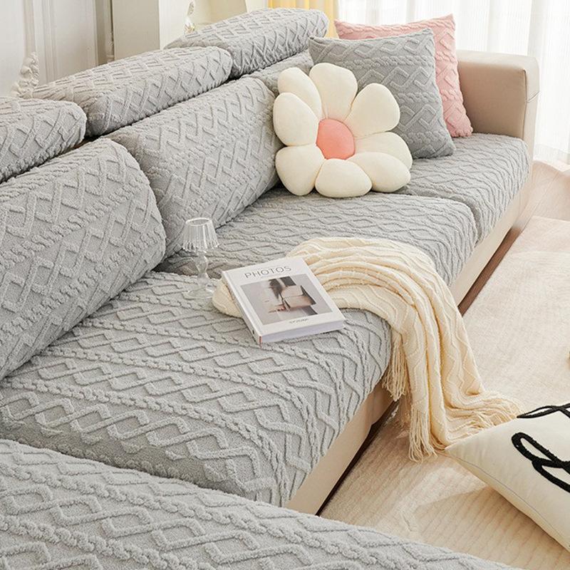 Plush Winter Elastic Sofa Cover All-inclusive All-season Cushion Thickened Lazy Sofa Cover Cushion