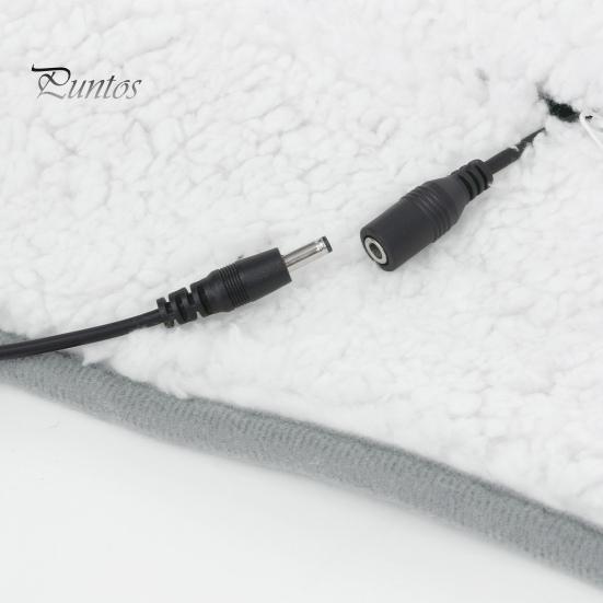 Elektrisk varmeteppe 5V lavspent USB-lading Hurtigoppvarmet Varmt sjal Vinterkappe-knappelukking Kasteteppe