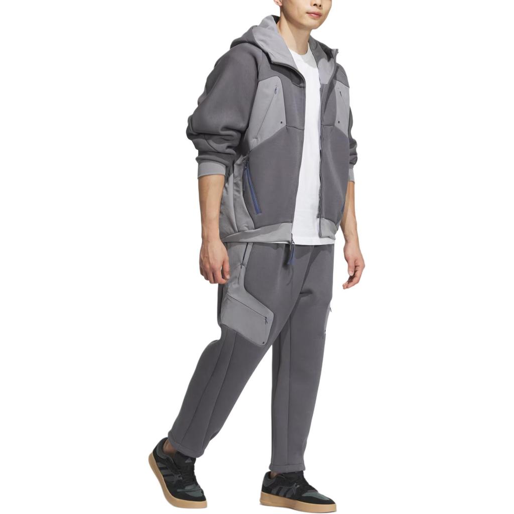 Adidas FW24 FUSTL P KN PT3 Retro Sports Comfortable Versatile Lace-Up Casual Pants Men Pants Dark-Gray Gray JM6180