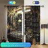 2-Panels Cave Arsenal Semi Blackout Curtain - Heat-insulating   Suitable for Decorating Curtains in Various Rooms