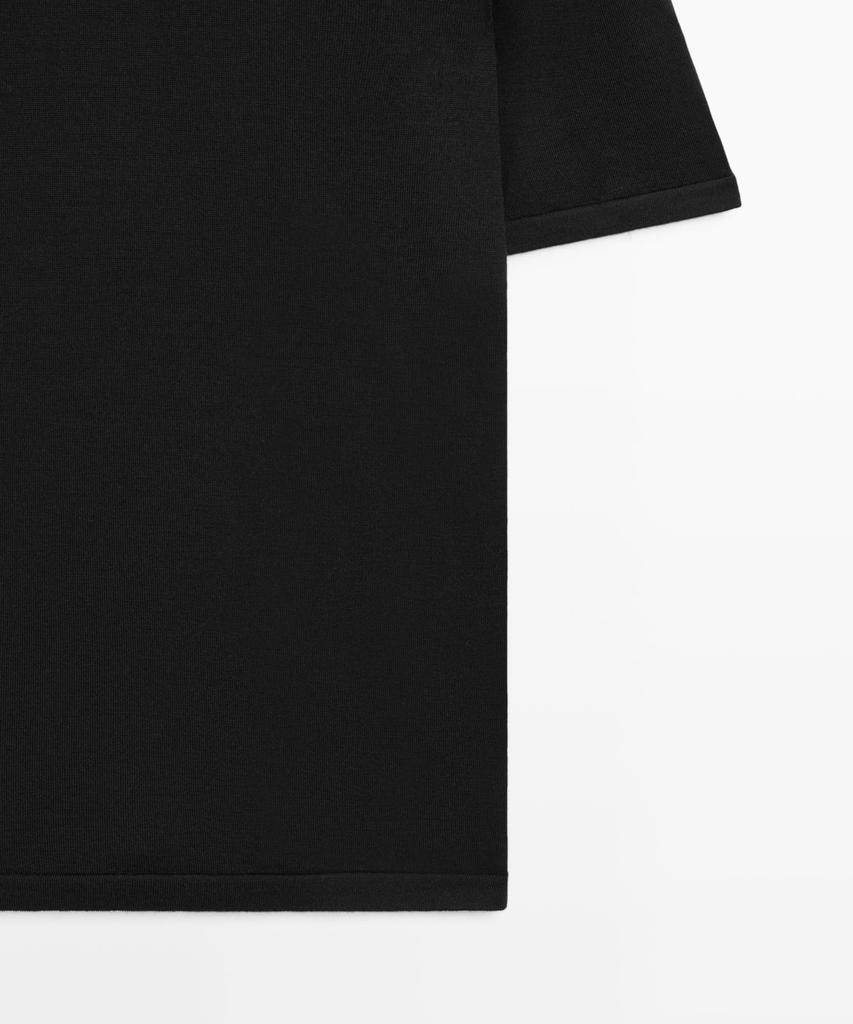 Masimodutti Wool Blend Short Sleeve T-Shirt
