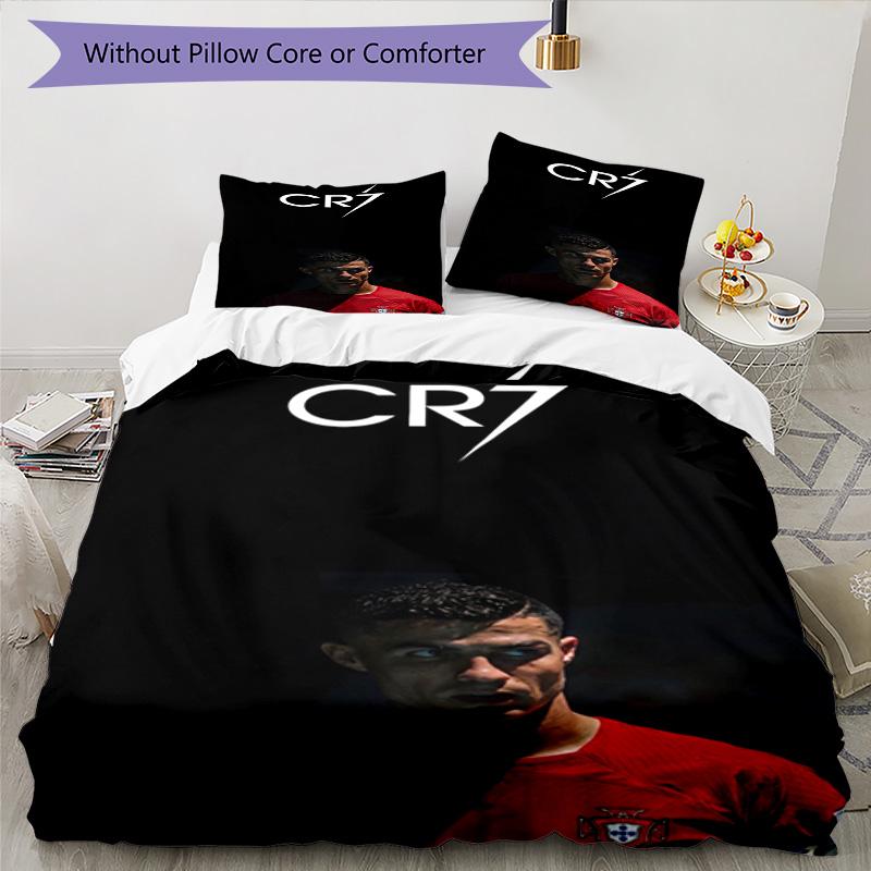 Ronaldo's Muscular Celebration Bedding Set, Breathable Duvet Cover with Pillowcases, Soft Bed Linen for Bedroom Home Decoration, Perfect Festival Birt