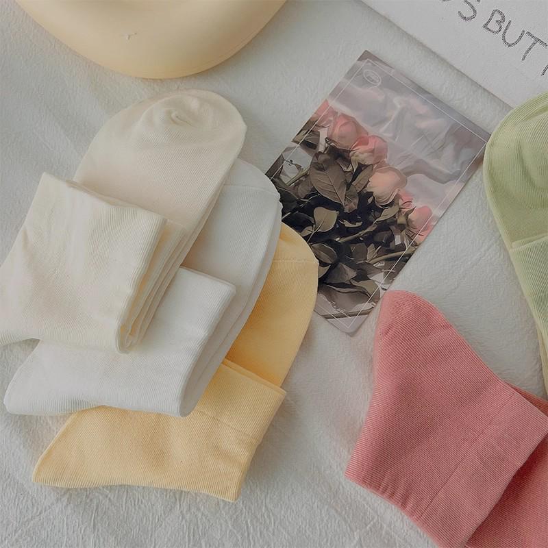 Colorful Women's Pure Cotton Socks - Sweat-Absorbent, Breathable, High Elasticity, No-Binding Ankle Pile, Ideal for Postpartum & Sports.