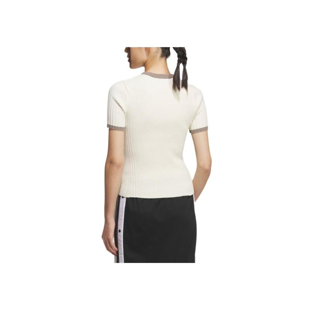adidas Originals Ott Tight Woven Sports Slim Fit Short Sleeve T-Shirt Women Tops KS8494