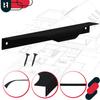 Kotarbau® Modern Edge Furniture Handle Aluminum Matte Black 192 / 212 Mm Set Of 6