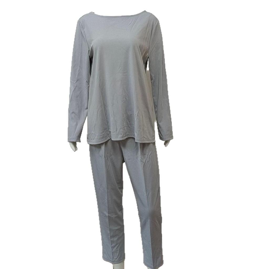 Women's Solid Color Long Sleeve Two-Piece Set - New Autumn/Winter Fashion