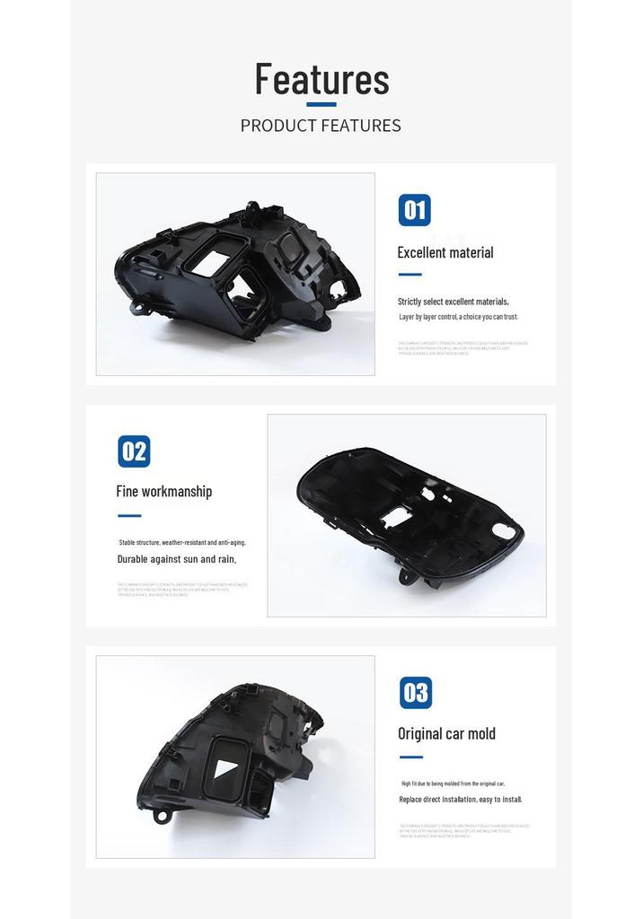 Compatible Headlight Rear Housing for 2015-2018 Mercedes-Benz C-Class W205
