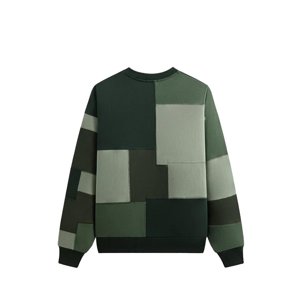 Kith Patchwork Fleece Nelson Crewneck Stadium Men Tops Green KHM033257-302