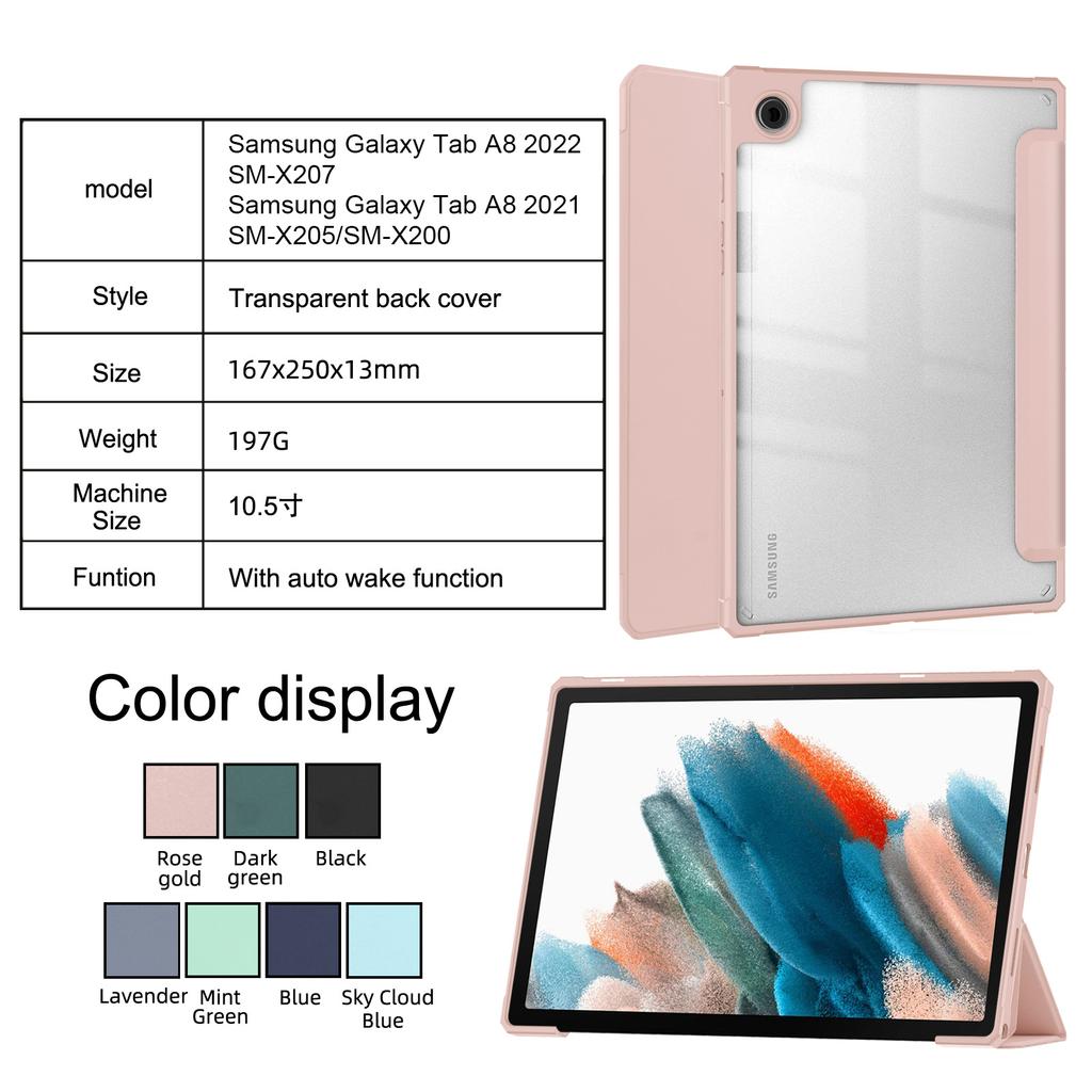 Passer for 2021 Samsung Galaxy Tab A8 flat beskyttelseshylse