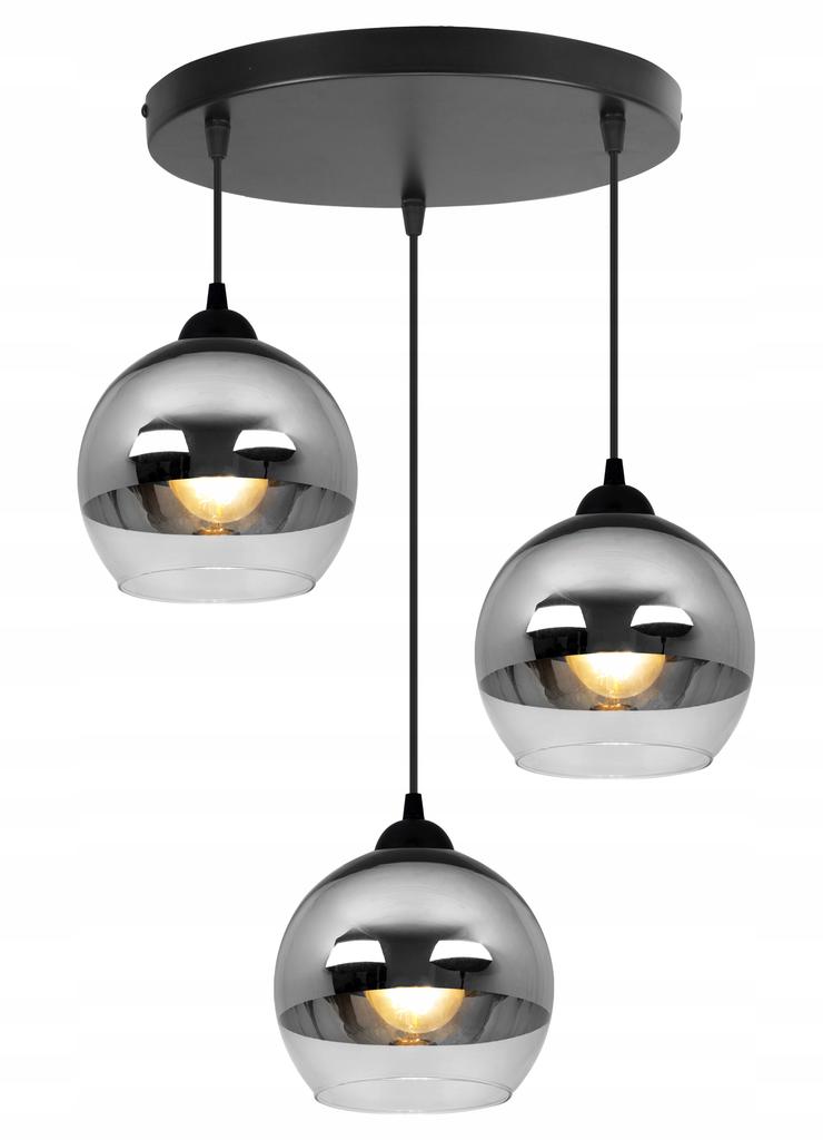 ELEGANT HÄNGENDE LAMPE, GLASLAMPE, CHROM LED