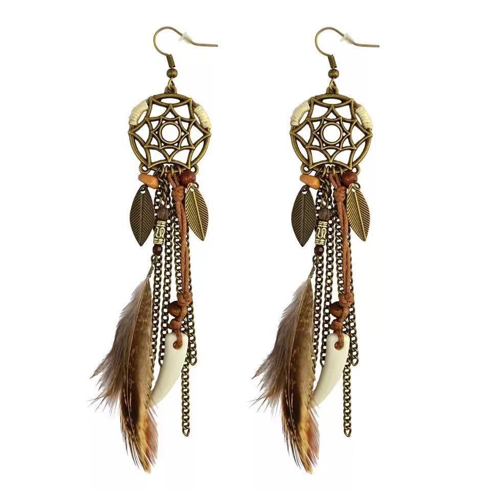 Bohemian Ethnic Tassel Earrings - Tribal Style for Holiday Travel Photography