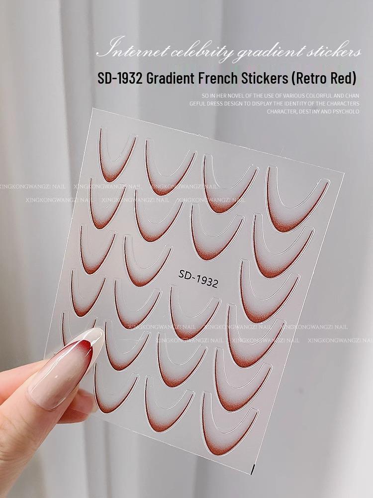 

Градиентные французские наклейки для ногтей: 2025 Высококлассные Универсальные Полоски Улыбки для Носимого Нейл-арта.