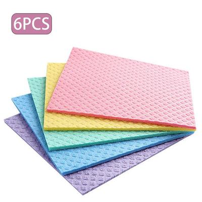 6-Pack Cleaning Cloth, Super Absorbent Multi-purpose Kitchen Tableware Glass Cleaning Cloth, Environmentally Friendly Decontamination Cloth