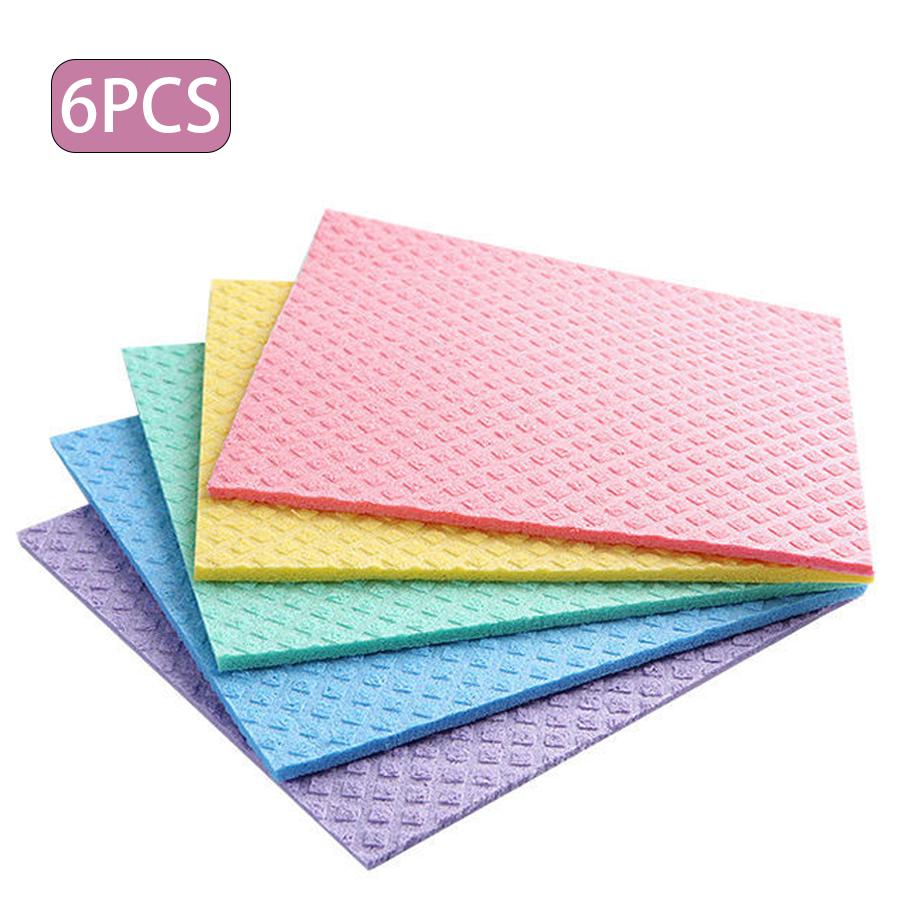 6-Pack Cleaning Cloth, Super Absorbent Multi-purpose Kitchen Tableware Glass Cleaning Cloth, Environmentally Friendly Decontamination Cloth