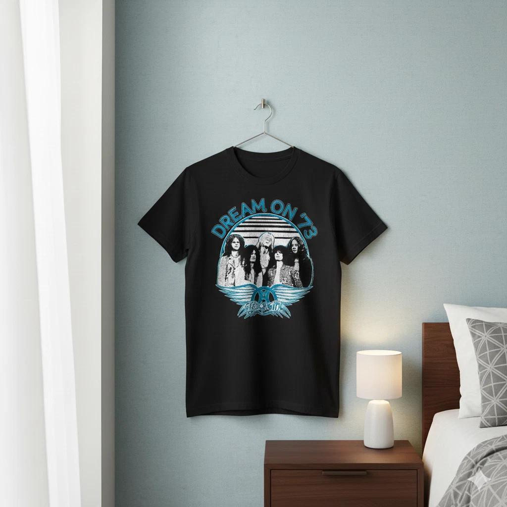 Unisex Adult Vintage Music Aerosmith Dream On ’73 T-Shirt Classic R... XXXL