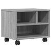 Printer Stand - vidaXL - Sonoma Grey - 41x32x34.5 Cm - Reconstituted Wood - Lockable Castors