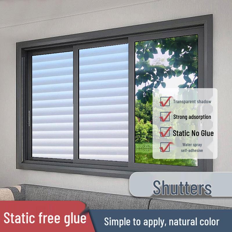 Matowa Folia Statyczna na Okno - Prywatność i Ochrona przed Podglądaniem, Bezklejowa Naklejka na Szkło do Salonu