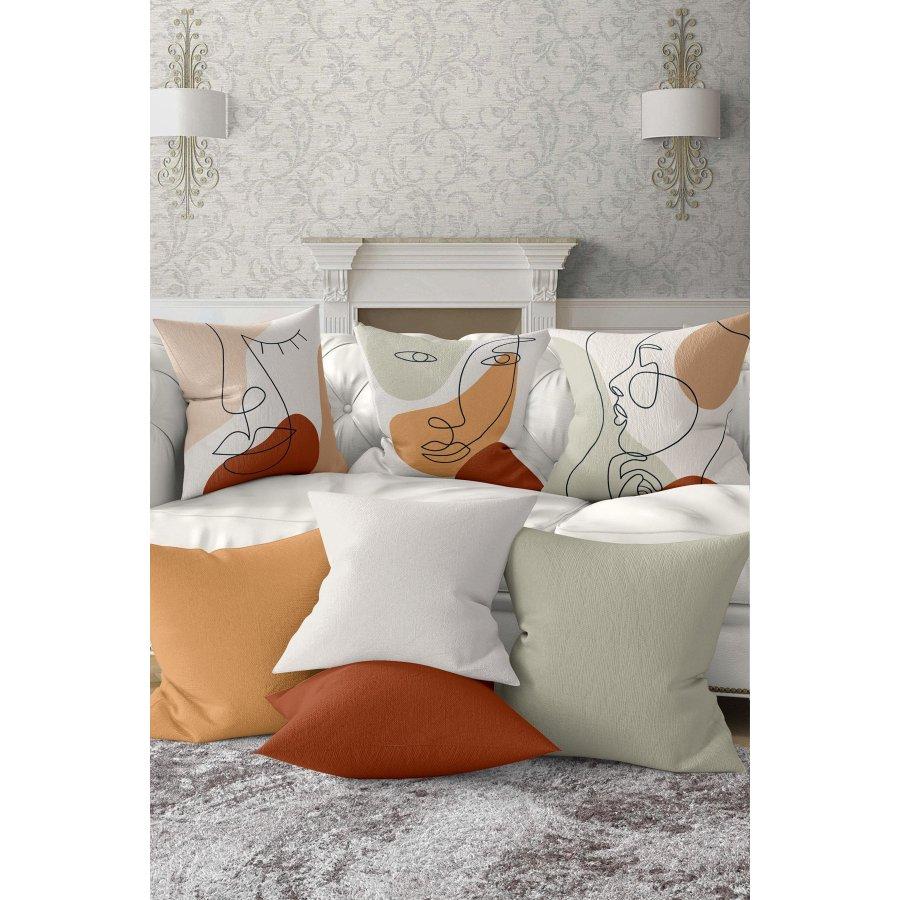 

Набор чехлов для подушек с цифровой печатью по индивидуальному дизайну из 7 предметов дубильная кора/экрю