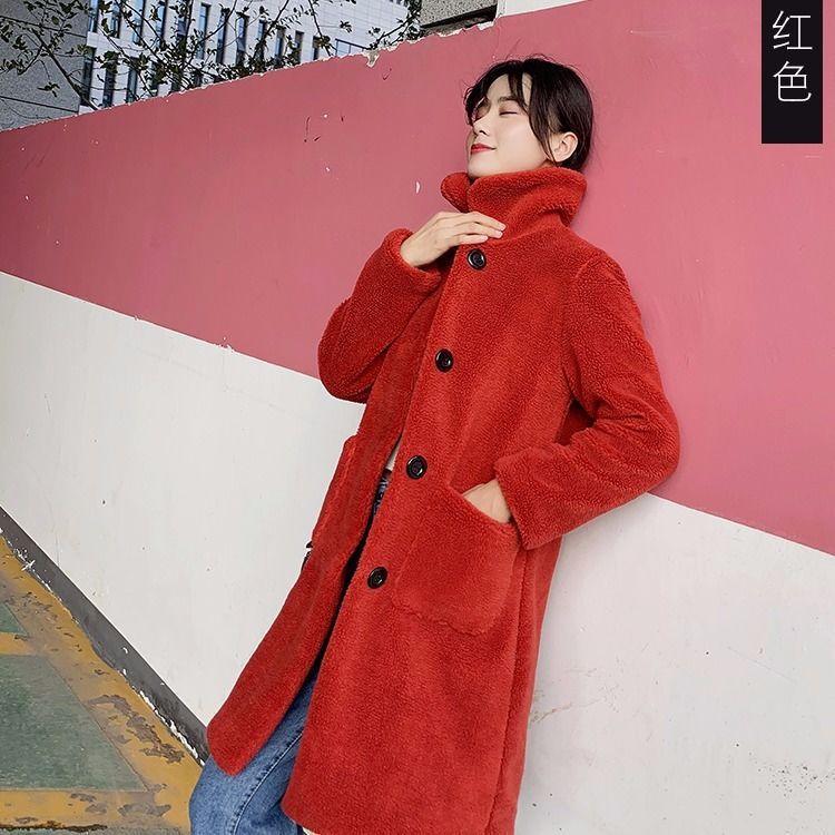 Autumn and Winter New Imitation Fur Granular Short Imitation Wool Coat Long Sheep Shearing Lamb Wool Coat Women