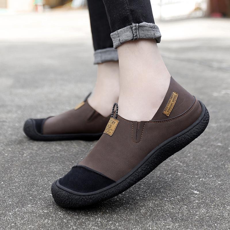 Herren Slipper Handgefertigt Lässige Lederschuhe Slip-on Fahrschuhe Mokassins