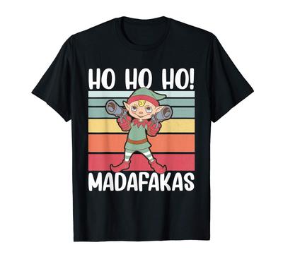 Ho Ho Ho Madafakas Weihnachts-Elch Geschenk T-Shirt