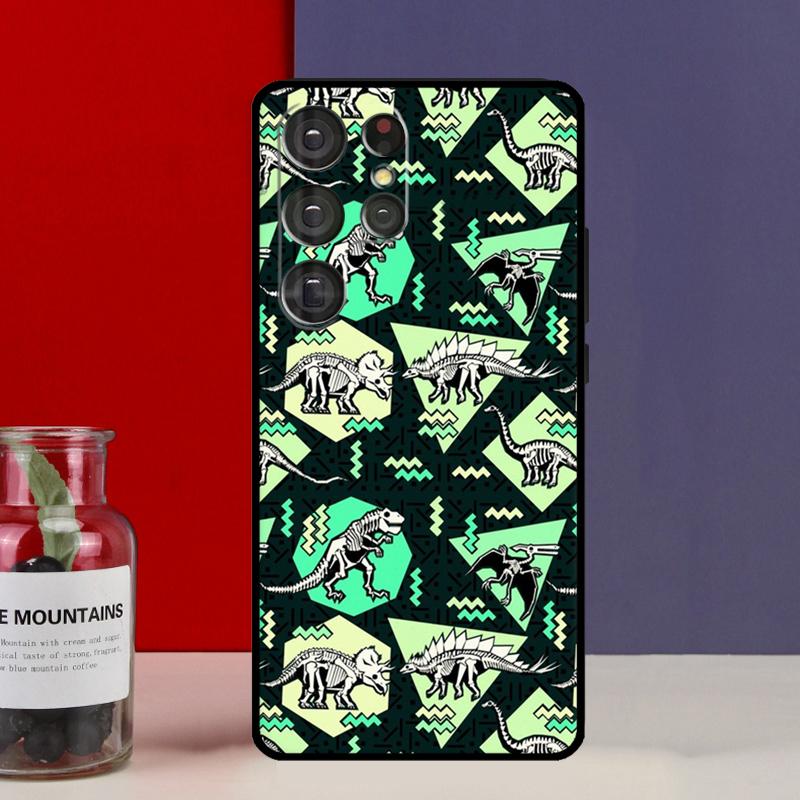 Skeleton Dinosaur Pattern Funda Case For Samsung Galaxy S25 Ultra S9 S10 S20 S21 S22 Plus S23 FE S24 Ultra Phone Cover