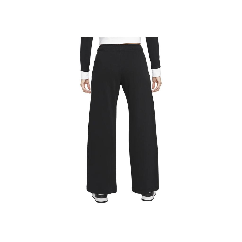 Nike High-Waist Drawstring Casual Pants with Solid Color Logo Women Bottoms Black FB2728-010