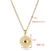 Women Stainless Steel Devil Eye Pendant Clavicle Necklace Light Luxury Versatile Fashion Jewelry