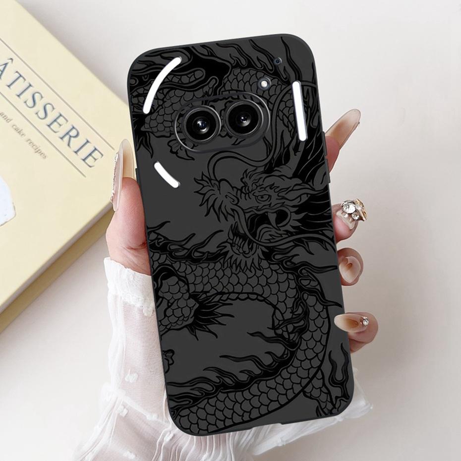 Fashion Painting Phone Case For Nothing Phone (2a) Plus Black Silicone Soft Cover For Nothing Phone 2 Phone2a Cases Bumpers