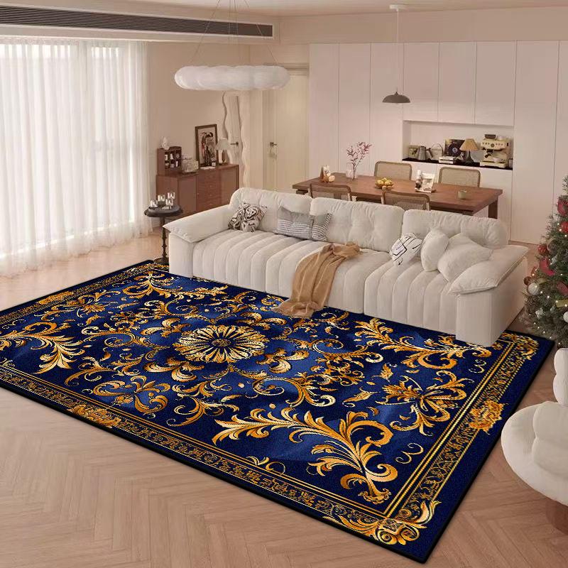 Luxury Big Size Decorative Rug for Living Room Floral Design Cute Girl Room Decor Carpet Soft Non-slip Mat for Kids Washable