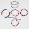 Artificial Crystal Bracelet Elastic Bracelet Independence Day Handmade Bracelet Stackable Bracelets for Adding Charm
