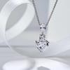 Musla 100% Pure 925 Sterling Silver Necklaces For Women Pave Aaa Zircconia Love Heart Shape Water Drop Pendant Fine Jewelry