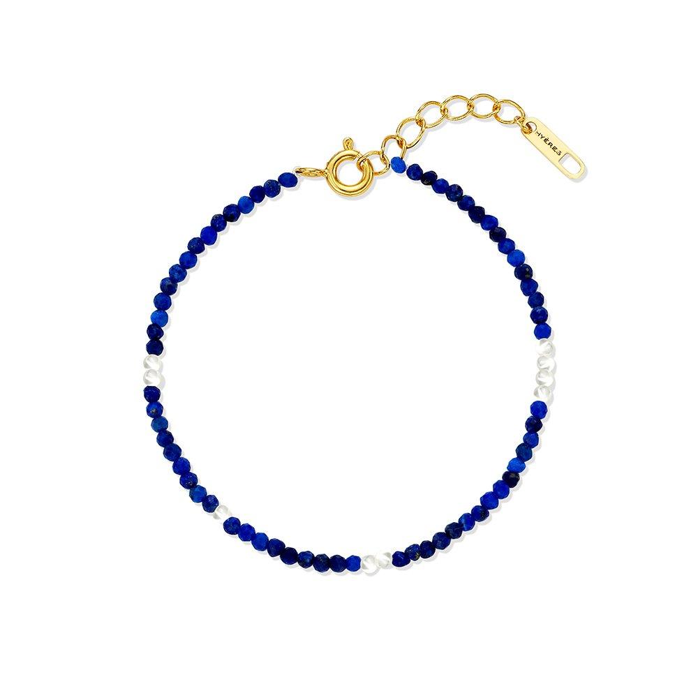 [By Iyer] Essence Silver (Y) Mix Bead Bracelet Lapis Lazuli Bh4B45426Y9175