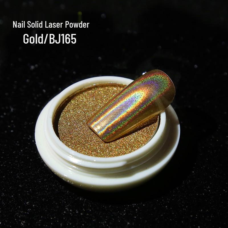Super Bright Nail Art Magic Mirror & Glitter Powders: Tycoon Gold, Water Ripple, Fairy, Shell & Titanium Gold