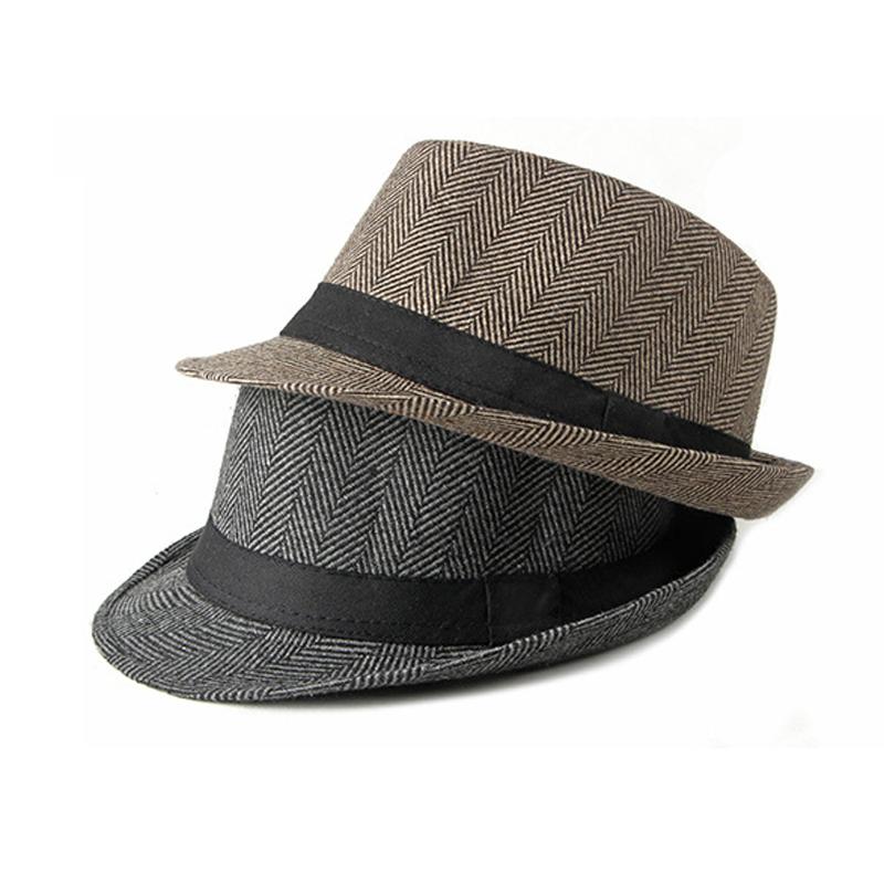 Podzim Zima Britský pánský topper Jazzový klobouk pro starší osoby středního věku Pánský klobouk pro muže Ženy