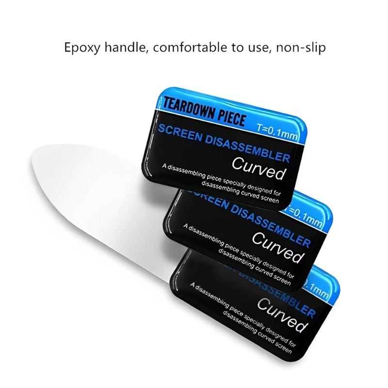 Metal Screen Opening Pry Tool 5Pcs 0.1mm Ultra Thin Disassembly Spudger Piece for Power Bank Earphone Repair