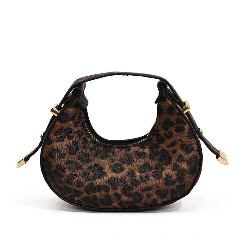 Fashionable Leopard Print Pattern Pu Satchel With Mobile Pocket For Casual Outings