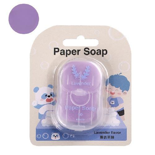 50 Pieces of Mini Paper Soap Disposable Hand Washing Portable Soap Tablets Outdoor Travel Soap Paper Can Be Printed with Logo