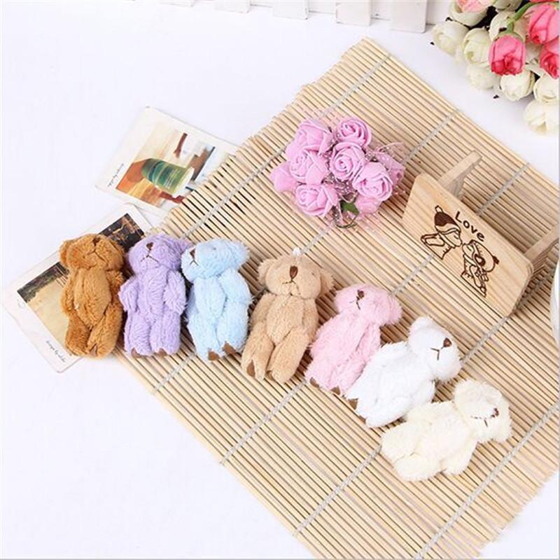 Plush Teddy Bear Doll 6Cm Long Hairy Joint Bear Diy Creative Handmade Jewelry Material Multi-Color