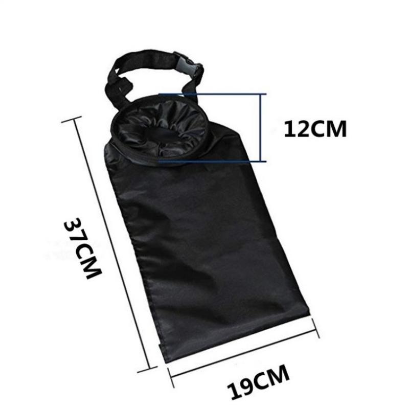 Car Garbage Bin Oxford Cloth Black Auto Trash Bag Hanging Seat Back Storage Bag Trash Can Organizer Car Accessories