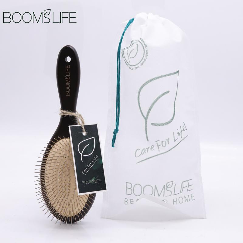 Steel Hair Brush Personalized  Wood Comb Metal Stainless Pin Hair Brushes Portable Detangling Hair Brush Massage Scalp Comb1