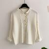 Honey J Raku Twisted Gold Button Knit Cardigan 2 Color