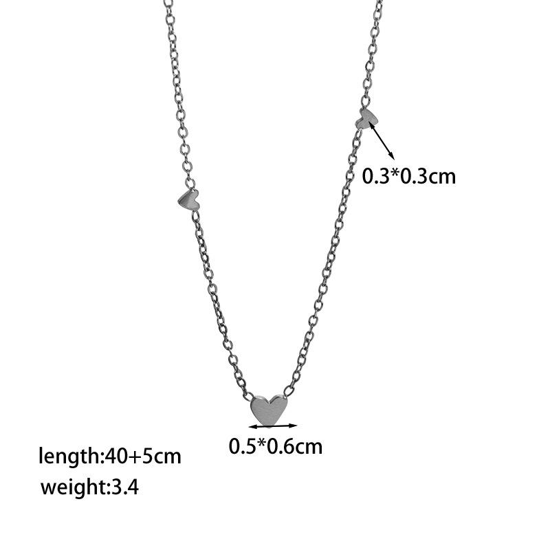 Elegant Personalized Double Heart Pendant Titanium Steel Necklace for Women