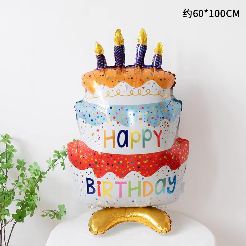 Cake Aluminum Film Balloon Wedding Ceremony Ornaments Birthday Party Scene Gift Box Aluminum Foil Photo Props
